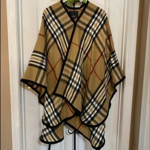 Super soft Camel plaid caplet/wrap perfect for those chilly evenings!